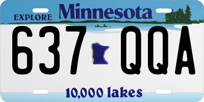 MN license plate 637QQA