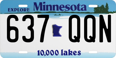 MN license plate 637QQN