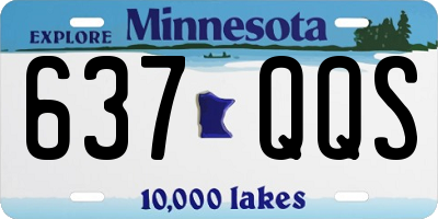 MN license plate 637QQS