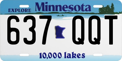 MN license plate 637QQT