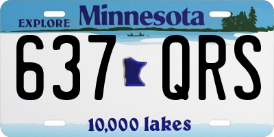 MN license plate 637QRS