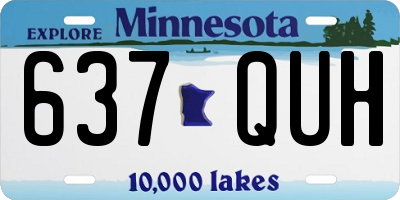 MN license plate 637QUH