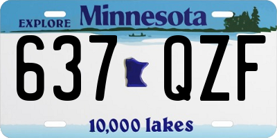 MN license plate 637QZF
