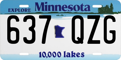 MN license plate 637QZG