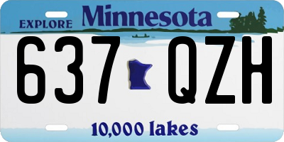 MN license plate 637QZH