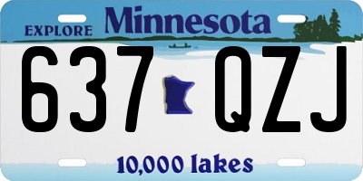 MN license plate 637QZJ