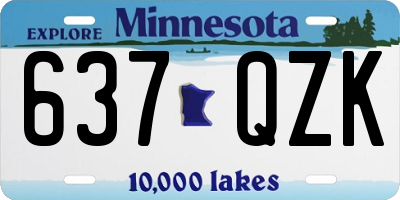 MN license plate 637QZK