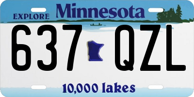 MN license plate 637QZL