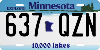 MN license plate 637QZN