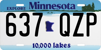MN license plate 637QZP