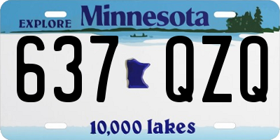 MN license plate 637QZQ