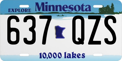 MN license plate 637QZS