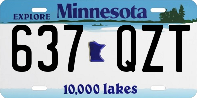 MN license plate 637QZT