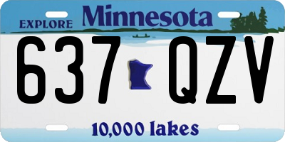 MN license plate 637QZV