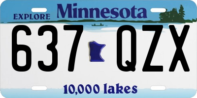 MN license plate 637QZX