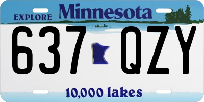 MN license plate 637QZY