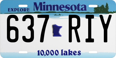 MN license plate 637RIY