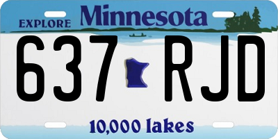 MN license plate 637RJD