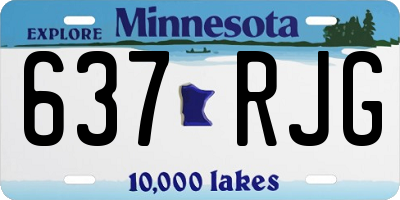 MN license plate 637RJG