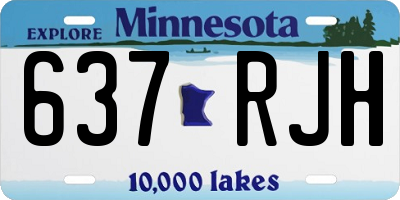 MN license plate 637RJH