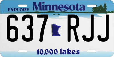 MN license plate 637RJJ
