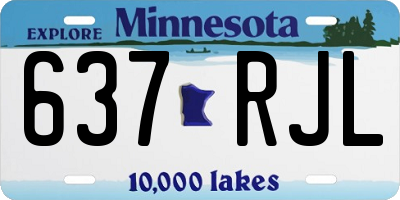 MN license plate 637RJL