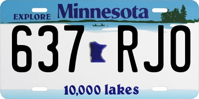 MN license plate 637RJO