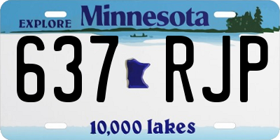 MN license plate 637RJP