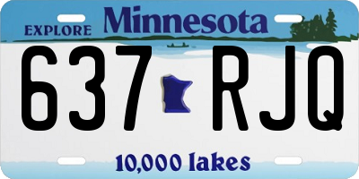 MN license plate 637RJQ