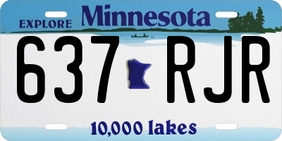 MN license plate 637RJR