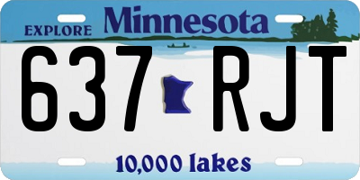 MN license plate 637RJT