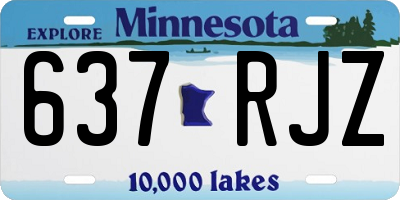 MN license plate 637RJZ