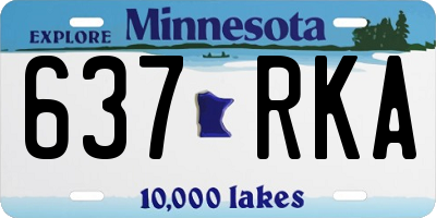 MN license plate 637RKA