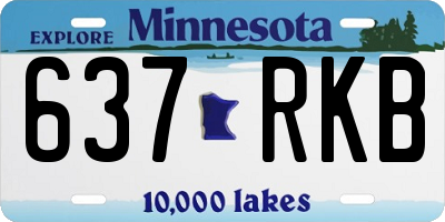 MN license plate 637RKB