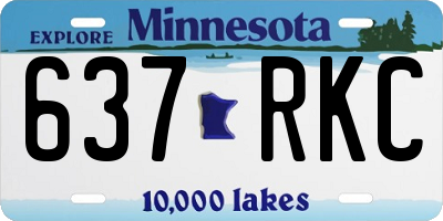 MN license plate 637RKC