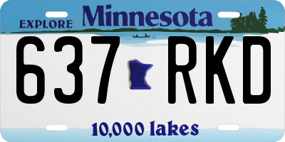 MN license plate 637RKD