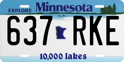 MN license plate 637RKE