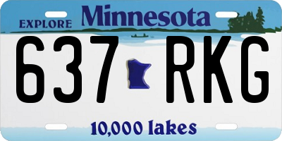 MN license plate 637RKG