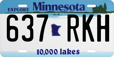 MN license plate 637RKH