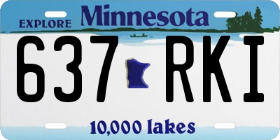 MN license plate 637RKI