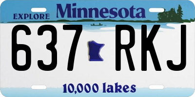 MN license plate 637RKJ