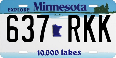 MN license plate 637RKK