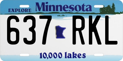 MN license plate 637RKL
