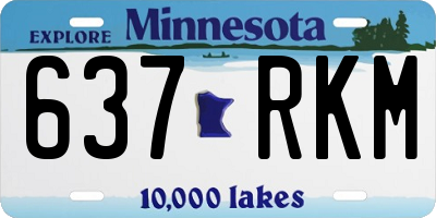 MN license plate 637RKM