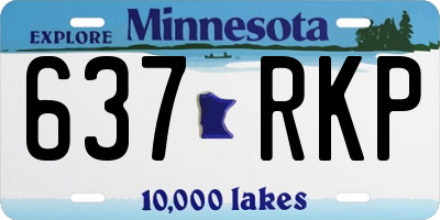 MN license plate 637RKP