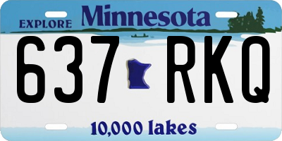 MN license plate 637RKQ