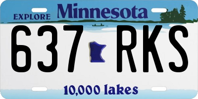 MN license plate 637RKS