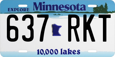 MN license plate 637RKT
