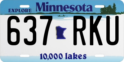 MN license plate 637RKU