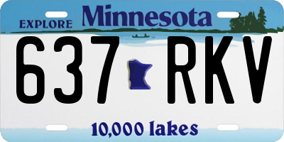 MN license plate 637RKV